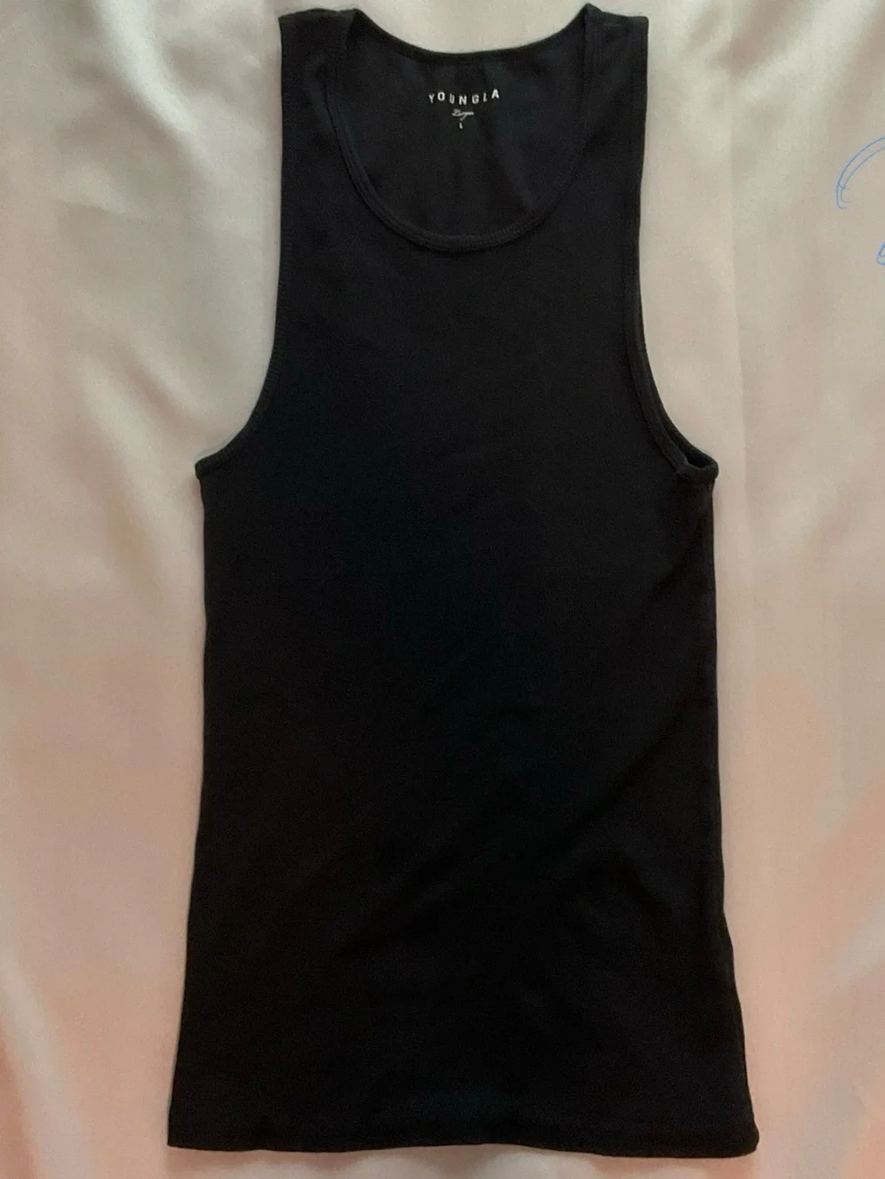 YoungLA Black Ribbed Muscle Tank